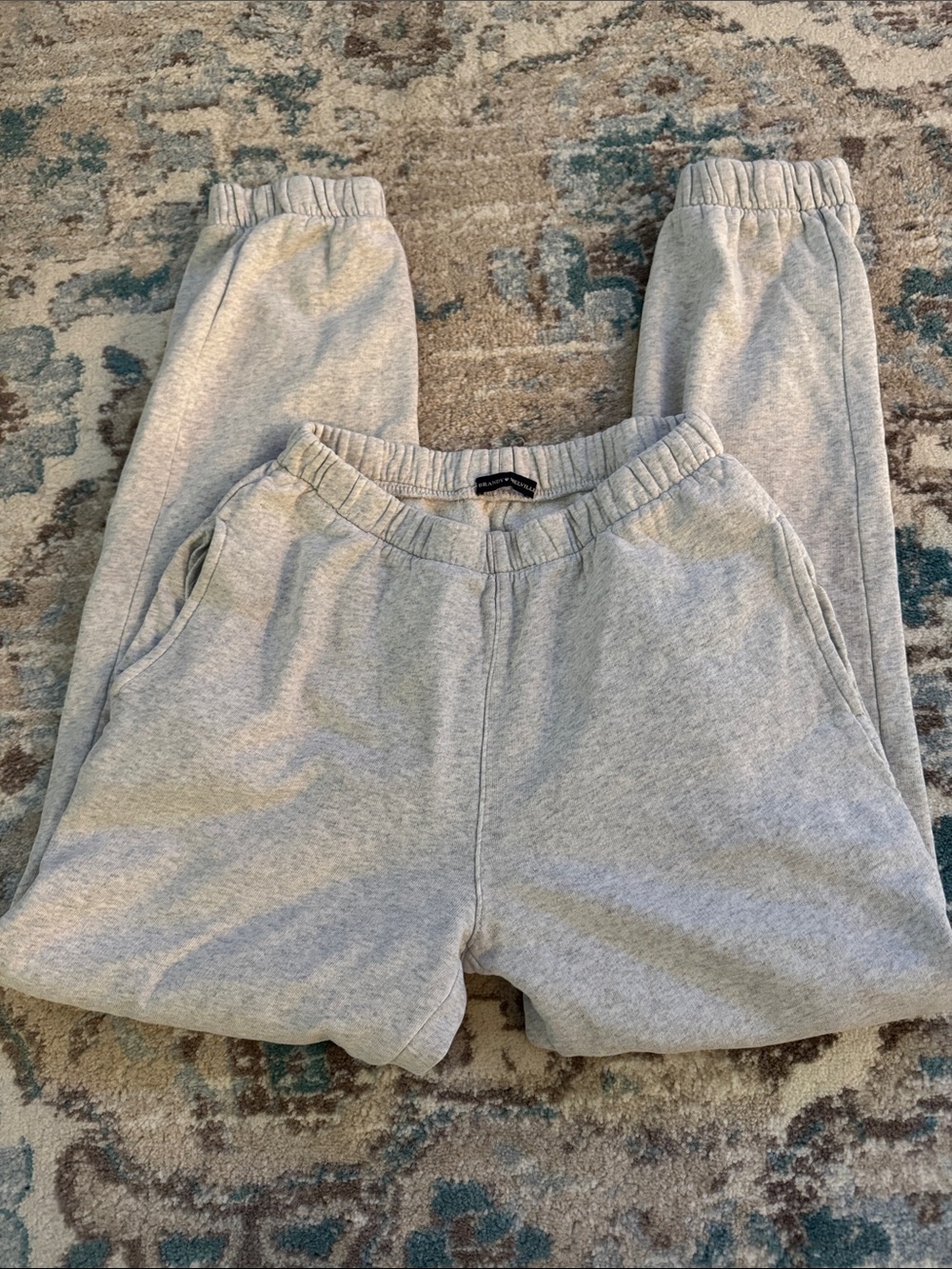 Brandy Melville Light Grey Fleece Joggers